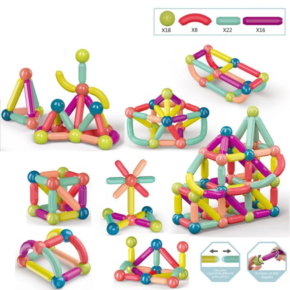 Magnetni Štapići - Podstiču maštu, logiku i igru kroz gradnju